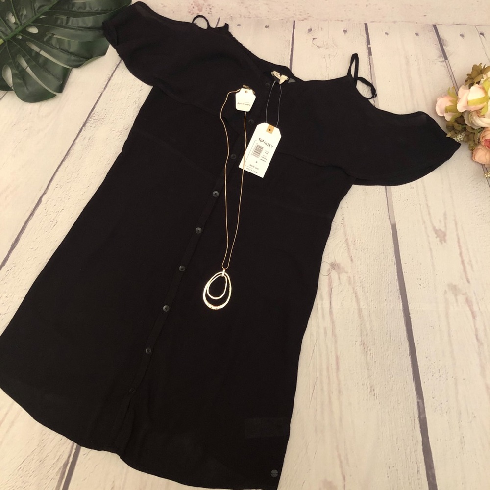 Roxy cute strapless black dress